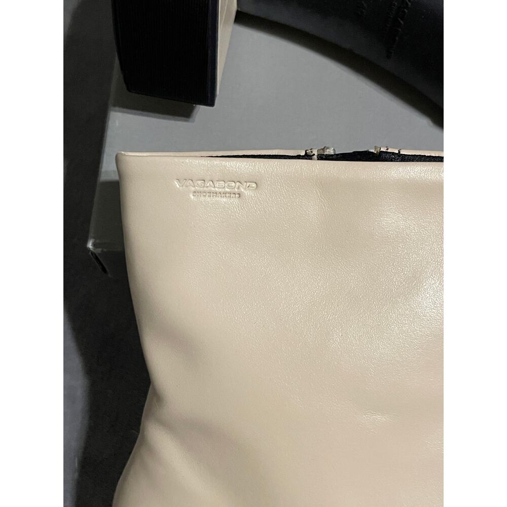 NWT Vegabond Shoemakers Tessa Everyday Leather Boot Off White SZ 40 Square Toe - Picture 5 of 8
